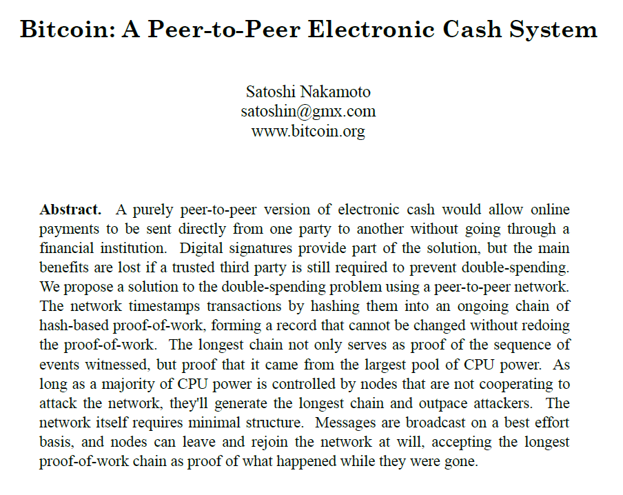  Satoshi Nakamoto’s Bitcoin white paper is now a 13-year-old teenager 